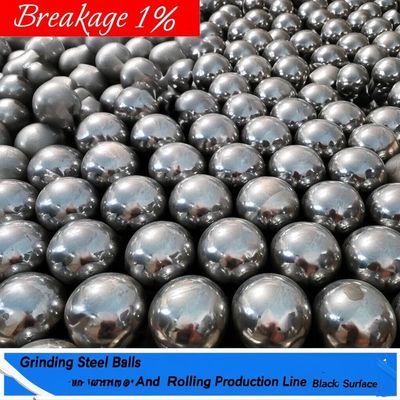 Breakage 1% Grinding Steel Balls with Forging And Rolling Production Line Black Surface